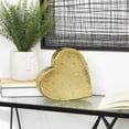 thumbnail image 2 of 9" x 9" Gold Aluminum Slanted Heart Sculpture with Cube Textured Exterior, by DecMode, 2 of 11