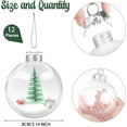thumbnail image 2 of Triani 12Pcs Clear Plastic Fillable Ornament Balls 3.15 Inch DIY Hanging Clear Plastic Fillable Ornaments Balls for Decoration On Christmas Trees, Wedding, Party, 2 of 7