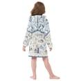 thumbnail image 7 of FORMRS Niños Bathrobe Unisex Hooded Robe Soft Plush Pajamas Sleepwear, Size 4-6T, Light Blue Mountain, 7 of 7