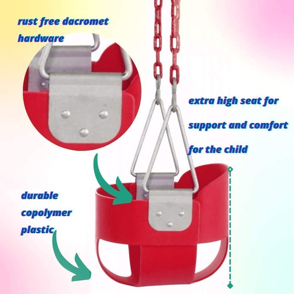 REZNOR Flexible EVA High Back Full Bucket Chair Swing for Children's - Seat Only, Yellow