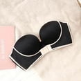 thumbnail image 2 of Sujetador sin tirantes Mujer Invisible Sexy Bralette sin costuras Hacer subir Lencería Ropa interior sin espalda, Negro, 32 / 70AB Advancent AP001142-09B, 2 of 7