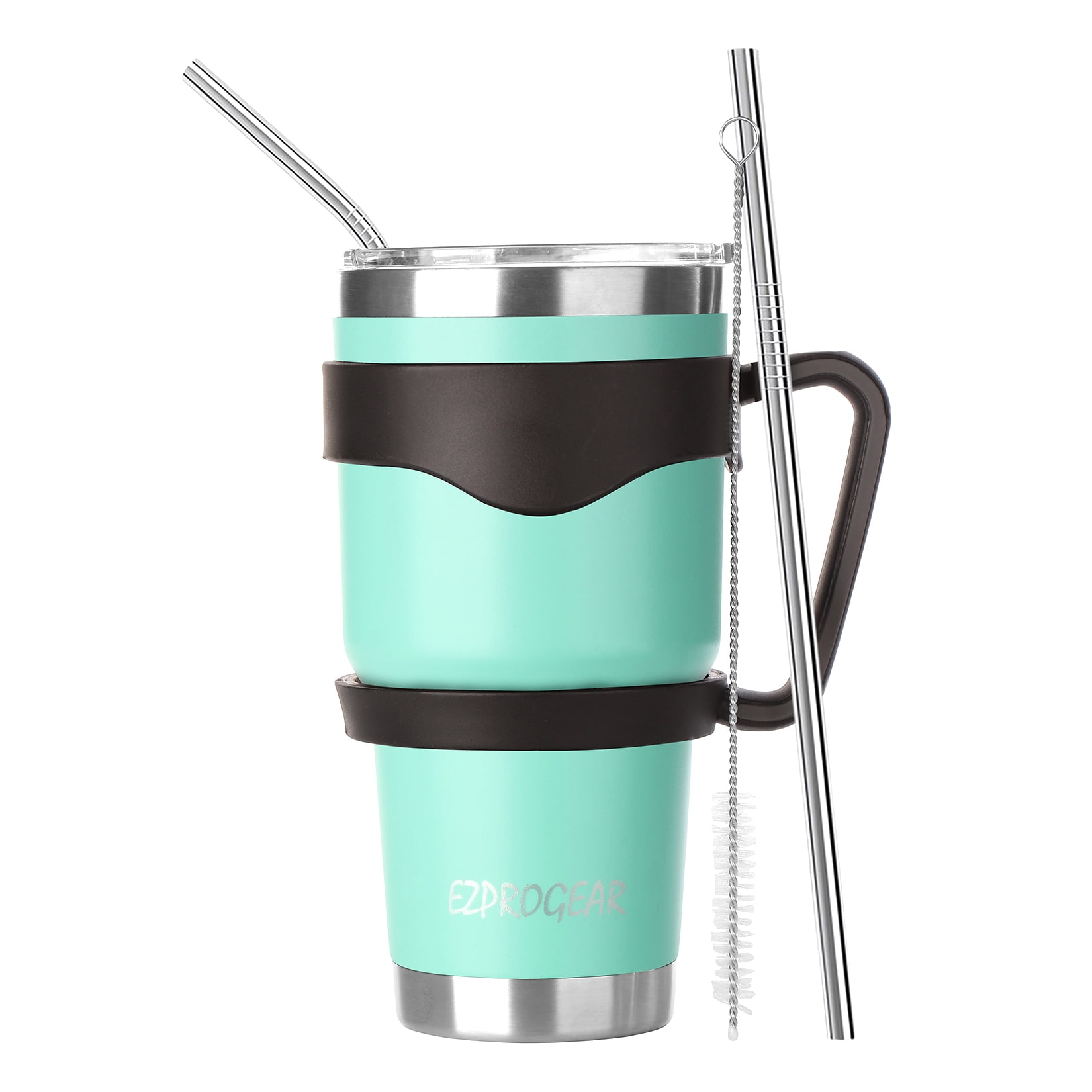 Ezprogear Stainless Steel Double Wall Vacuum Insulated with Straws and