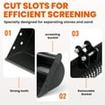 thumbnail image 3 of 32 inch/800mm Excavator Screening Bucket, Soil Sifter Excavator Compatible with 0.8 to 1.8 Ton Mini Excavators, High Manganese Steel Sieving Bucket for Garden,Farm,and Road Maintenance, 3 of 7