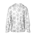 thumbnail image 2 of Lsque Snowflake Minimalist UPF 50+ Lightweight Sun Protection Men's Women's Long Sleeve Shirt, Hoodie Performance -Small, 2 of 9