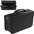 thumbnail image 1 of CD Case, 128 Capacity Nylon CD/DVD Case CD Booklet Binder VCD Wallets Storage Organizer CD Wallets Storage Organizer for Car Home Travel, 1 of 6