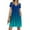 Blue, variant on Lilgiuy Women's V Neck Printed Short Sleeves Suspenders Pockets Pullover Dress Fall Dresses for 2022 Spring Winter