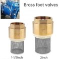 thumbnail image 3 of Brass 2 Inch Foot Valve with Filter, Check Valve & Backflow Preventer for Water Pump Bottom, 3 of 5