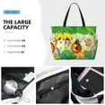 thumbnail image 3 of Xecao African Animals in the Jungle for versatile beach bag for women includes zipper pockets and waterproof material, ideal for vacations and adventures., 3 of 7