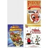 Christmas Holiday Movies DVD 4 Pack Assorted Bundle Rudolph the Red Nosed Reindeer Merry Madagascar A Charlie Brown Christmas 50th Anniversary Deluxe Edition
