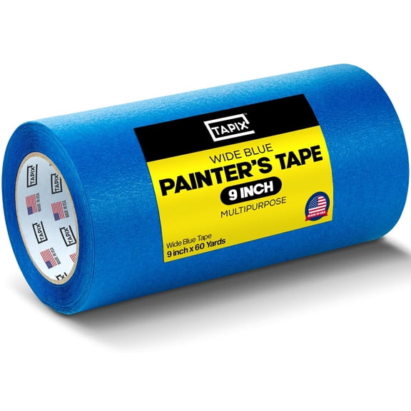 Wide Blue Painters Tape, 9 inch x 60 Yards, 3D Printing Tape, Easy Clean Removal up to 21 Days, Masking Tape
