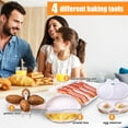 thumbnail image 4 of POINTERTECK 4Pcs Microwave Cooking Set Microwave Oven Cookware Set with Bacon Baking Plate Egg Steamer Fried Egg Box Potato Rack for Home Kitchen Heat Resistant Dishwasher Safe BPA Free, 4 of 9