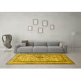thumbnail image 3 of Ahgly Company Indoor Round Persian Yellow Traditional Area Rugs, 3' Round, 3 of 4