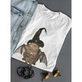 thumbnail image 3 of A Cat With Witch Hat & Wings T-Shirt Women -Image by Shutterstock, Female XX-Large, 3 of 4