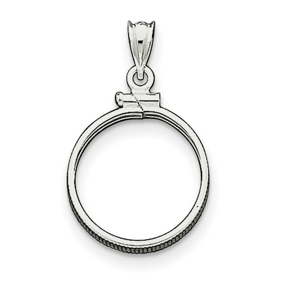 Sterling Silver 19.1 x 1.5mm $0.01 Plain Coin Bezel Pendant