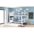 thumbnail image 5 of Tensun Full Over Full Wood Bunk Bed: Trundle, Solid Pinewood Bedframe with Safety Guardrails and Ladders - Convertible for Boys, Girls, Adults Bedroom - No Box Spring Needed, Grey, 5 of 5
