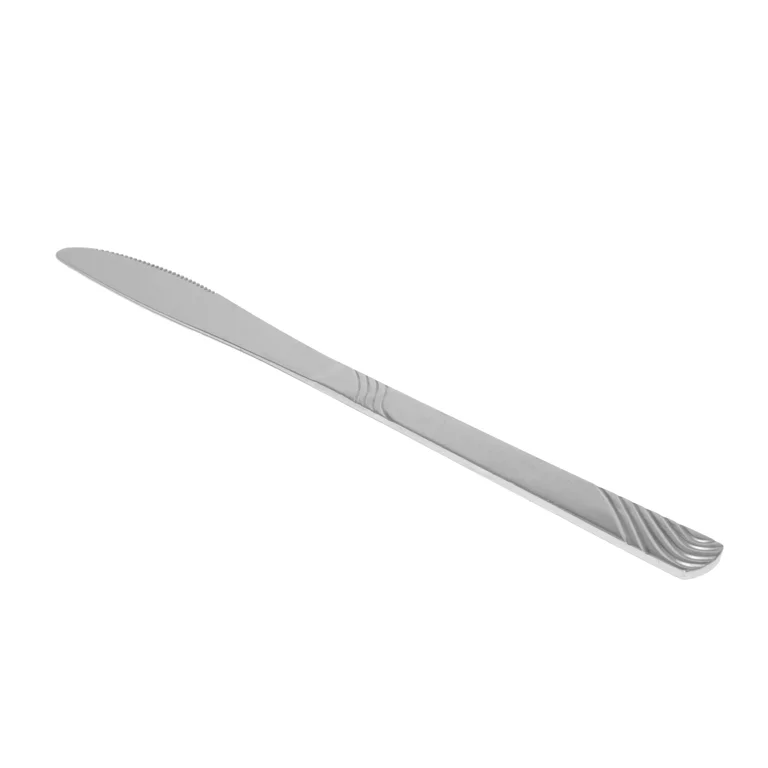 Mainstays 4-Piece Swirl Stainless Steel Dinner Knife Set, Silver
