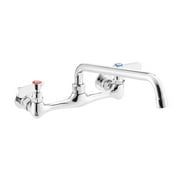 AmGood Commercial Sink Faucet with Swivel Spout 10" | 8" Center | Wall Mount | NSF