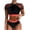 Black, variant on Swimsuits for Women Two Piece Women's Sexy Split Bikini Two-Piece Color Matching Beach Padded Bra Swimsuit