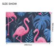 thumbnail image 6 of Ryvnso Flamingo Summer Palm Leaves Bathroom Shaggy Rugs Toilet U Shape Mat Soft Contour Rug 20"x24", 6 of 9