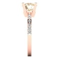 thumbnail image 3 of Solitaire with Accents Engagement Ring for Women - 1.71ct Natural Morganite in 18K Rose Gold Promise Ring, 3 of 6