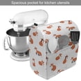 thumbnail image 2 of Fox Stand Mixer Cover, Hand Drawn Funny Fox Playing Peekaboo Sleeping and Sitting Cartoon Animal Pattern, Kitchen Appliance Organizer Bag Cover with Pockets, 5 Quarts, Orange White, by Ambesonne, 2 of 4