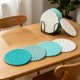 thumbnail image 2 of MTBLYS Juego de 8 posavasos de algodón tejido con soporte para bebidas, absorbentes, resistentes al calor hasta 100 °C, de 12 cm de altura, ideales para mesas de centro y comedor., 2 of 7