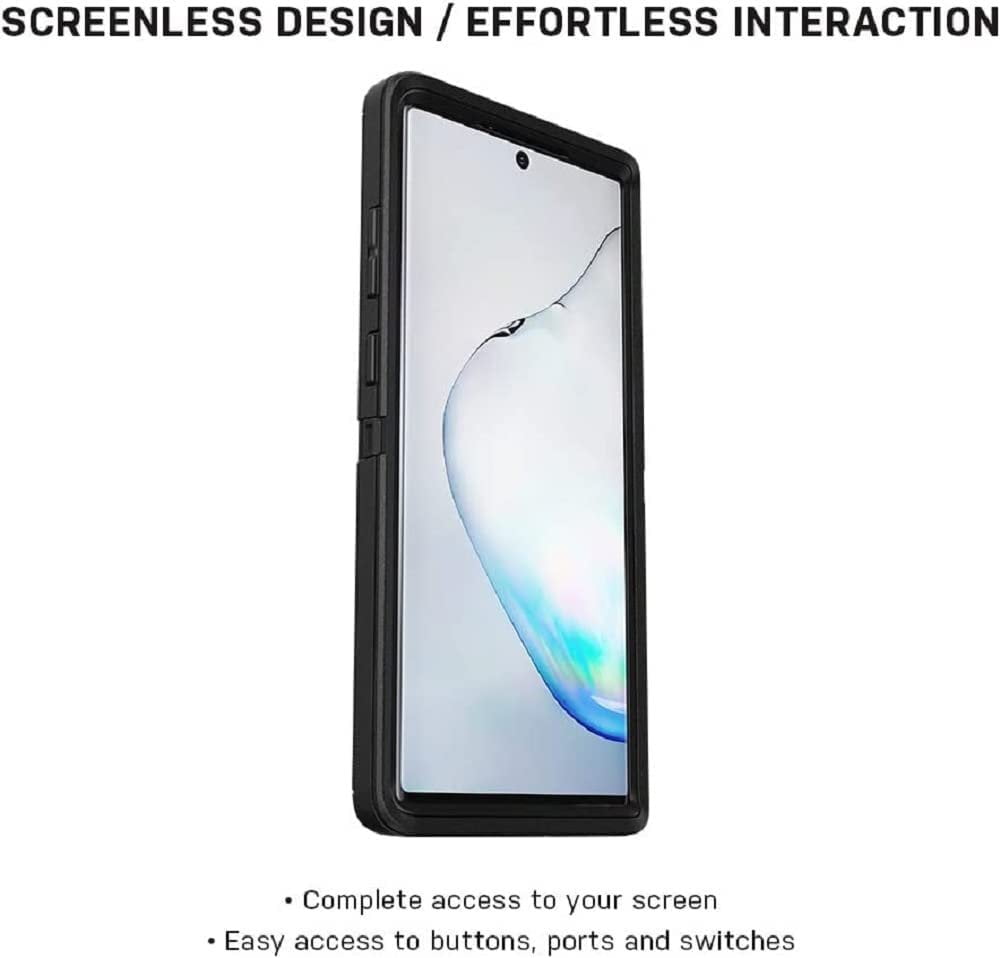OtterBox Defender Series Screenless Edition Case for Samsung Galaxy Note10+ Only - Case Only - Non-Retail Packaging - Black