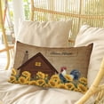 thumbnail image 4 of Sunflowers Roosters Pillow Covers, Linen Long Throw Pillow Case, Vintage Farmhouse Farm Countryside Holiday Pillow Protector Decorative Cushion Cover for Living Room/Bedroom 20" x 30", 4 of 8
