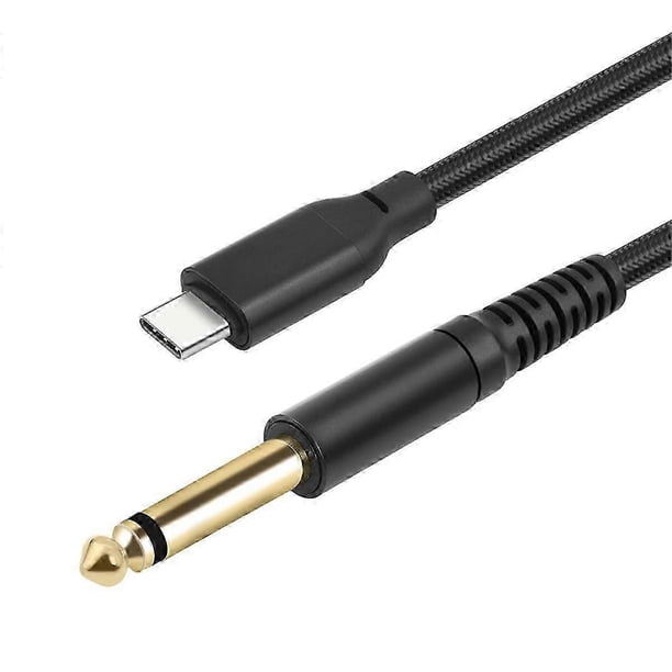 TYPE-C to 6.35mm 1/4 TRS Audio Stereo Cable Type C to 6.35mm Aux Jack Cord for Amplifier Home Theater Mixer 200cm