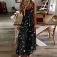 thumbnail image 4 of Space Stuff Planets Satellite Stars Sleeveless Dress Loose Women's Dress Dresses Luxury Evening Dresses, 4 of 9