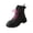 Black, variant on Gothic Style Women Combat Booties Lace Up Side Zipper Rugged Platform Sole Daily Walking Shoes Non Slip Thick Sole Casual Ankle Booties