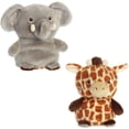 thumbnail image 4 of Aurora - Small Brown Eco Nation - Reversible Eco Pairs 6.5" Elephant and Giraffe - Responsibly Made Stuffed Animal, 4 of 4