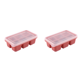 thumbnail image 3 of Molde cuadrado de silicona para cubitos de hielo con tapa, accesorio para bandeja de hielo (rosa), 3 of 6