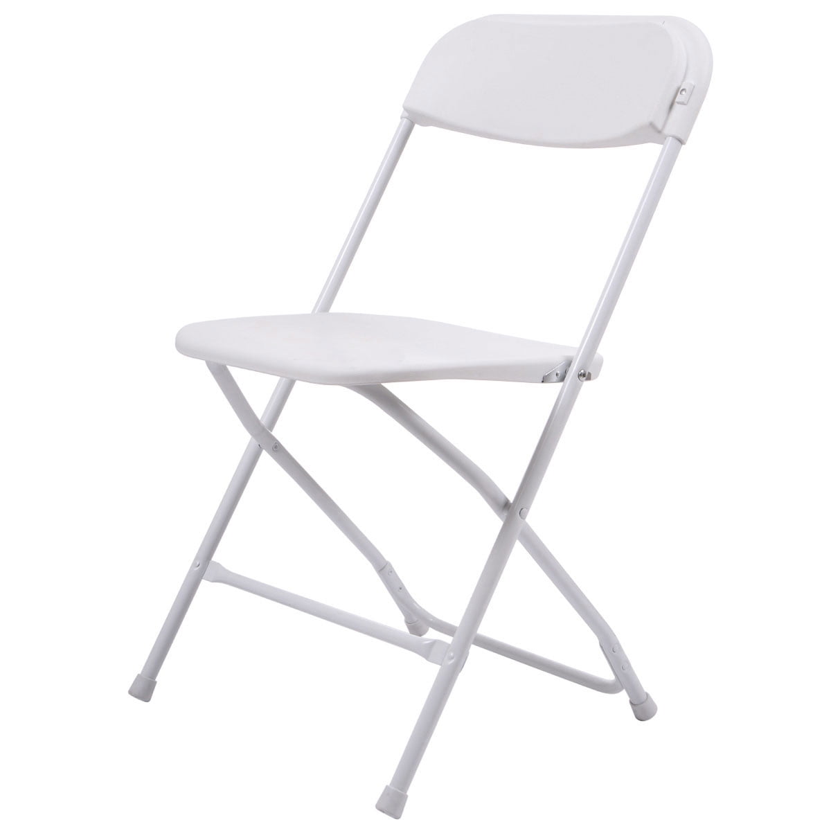 tomshine 5 pack white sturdy folding chairs with large weight capacity  portable commercial wedding party  walmart