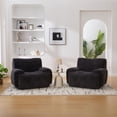 thumbnail image 6 of S-HOME Modern Chenille Oversized Sofa Chair with Ergonomic Design 42 Inch Deep Seat for  Living Room Bedroom or Dorms, Black, 6 of 10