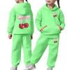 thumbnail image 3 of shqvo Big Girls 2 Piece Sport Outfit Cherry Butterfly Knot Print Pullover Sport Sweatsuits Hoodie Sweatpants Outfits Hoodies Tracksuits for Toddlers Children Teens, 3 of 8