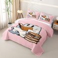 thumbnail image 3 of Manfei Cartoon Cute Ghost Quilt King,Happy Halloween Themed King Coverlet Set,3-Piece,1 Bedspread and 2 Pillowcases, 3 of 7