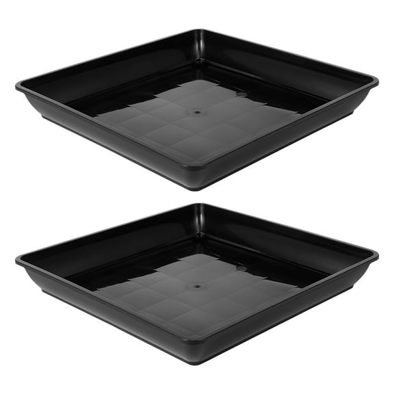2pcs Plant Drip Trays Plastic Plant Trays Plant Drainage Tray Rectangular Plant Tray Under Plant Water Tray Garden Plant Saucer