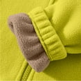 thumbnail image 4 of CheerKidz Winter Childrens Fleece Jacket Casual Cardigan for Boys and Girls Thick Warm Top Soft Breathable Kids Outerwear Turn Down Collar Long Sleeve No Hood Zipper Front(Yellow,5-6 Years), 4 of 9