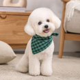 thumbnail image 6 of Pet Accessory, Green Buffalo Check Fall Dog Bandana, 25X18 in Cotton Pet Drool Bib for Small to Medium Pets, Washable Pet Dog Supplies for Outdoor Use, Gingham Pet Photo Prop for, 6 of 8