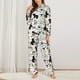 thumbnail image 2 of Balery Funny Puppy Conjunto de Pijama con Estampado para Mujer, Conjunto de Dos Piezas con Manga Larga, Ropa de Dormir Suave con Bolsillos, Pijamas Cómodos-XX-Large, 2 of 7