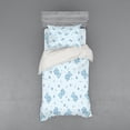 thumbnail image 2 of Ambesonne Cartoon Bedding Set 4 Pcs, Teddy Bear Letters, Queen, Pale Blue Aqua, 2 of 3