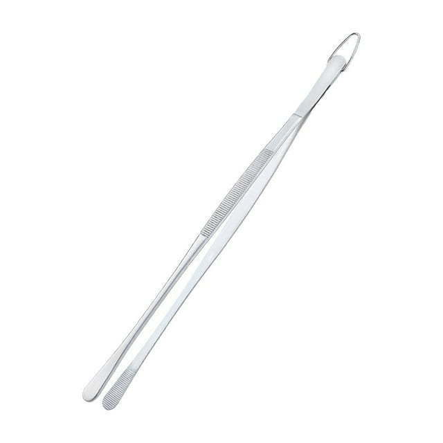 Pinzas para alimentos de acero inoxidable plateado de 12 pulgadas. Pinzas de cocina de acero inoxidable. Utensilios de cocina. Pinzas para barbacoa. Pinzas para alimentos.
