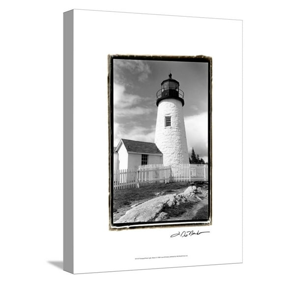 Art.com Pemaquid Point Light, Maine I Stretched Canvas Print Wall Art by Laura Denardo, 12" x 16"