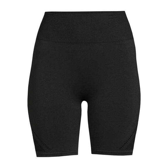 Avia Women's Seamless Contour Bicycle Shorts, Black (Small)