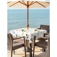 thumbnail image 3 of Outdoor Tablecloth with Umbrella Hole for Patio/Picnic/Party/Camping, Flowers Bees Waterproof Table Cloth Square Cover Washable, Spring Cartoon Botanical Tulip Flowers Leaves (54"x 54"), 3 of 8