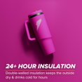 thumbnail image 4 of Botella Térmica de Acero Inoxidable Gatorade Crossover, Rosa, Aislamiento de Doble Pared, 36 onzas líquidas, 4 of 7
