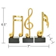 thumbnail image 4 of Adam & Friends Home Decor Muscial Notes, 16Th, Double 16Th & Treble Clef Sculpture | 3-Piece | Gold, 4 of 6