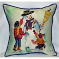 thumbnail image 1 of Betsy Drake ZP903 Snowman Coussin Décoratif - 22 x 22 Po, 1 of 1