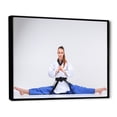thumbnail image 2 of Designart "Black Belt Karate" Martial Arts Floater Framed Canvas Art Print, 2 of 5